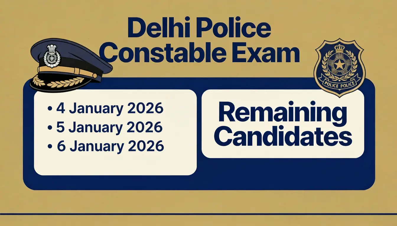 Date Announced for Remaining Candidates of Delhi Police Constable Exam