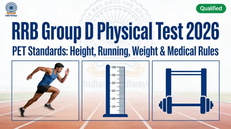 RRB Group D Physical Test 2026 – PET Height, Running, Weight & Medical Rules