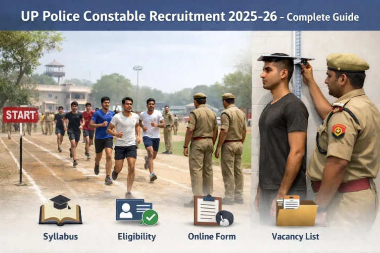 UP Police Constable Recruitment 2025-26 Complete Guide Vacancy, Syllabus, PET, PST, Eligibility & Apply Online